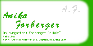 aniko forberger business card